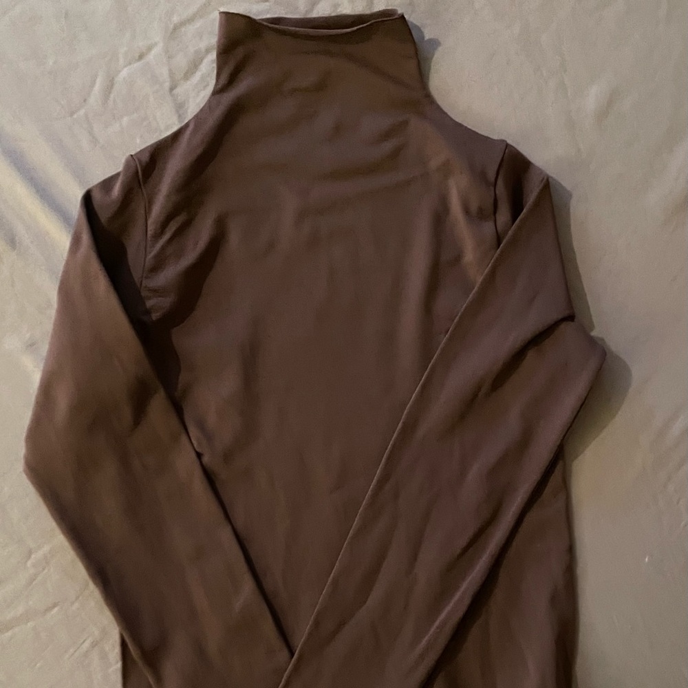 Skims Essential Mock Neck, Long Sleeve Bodysuit